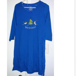 New Walmart Women's Blue Night Shirt